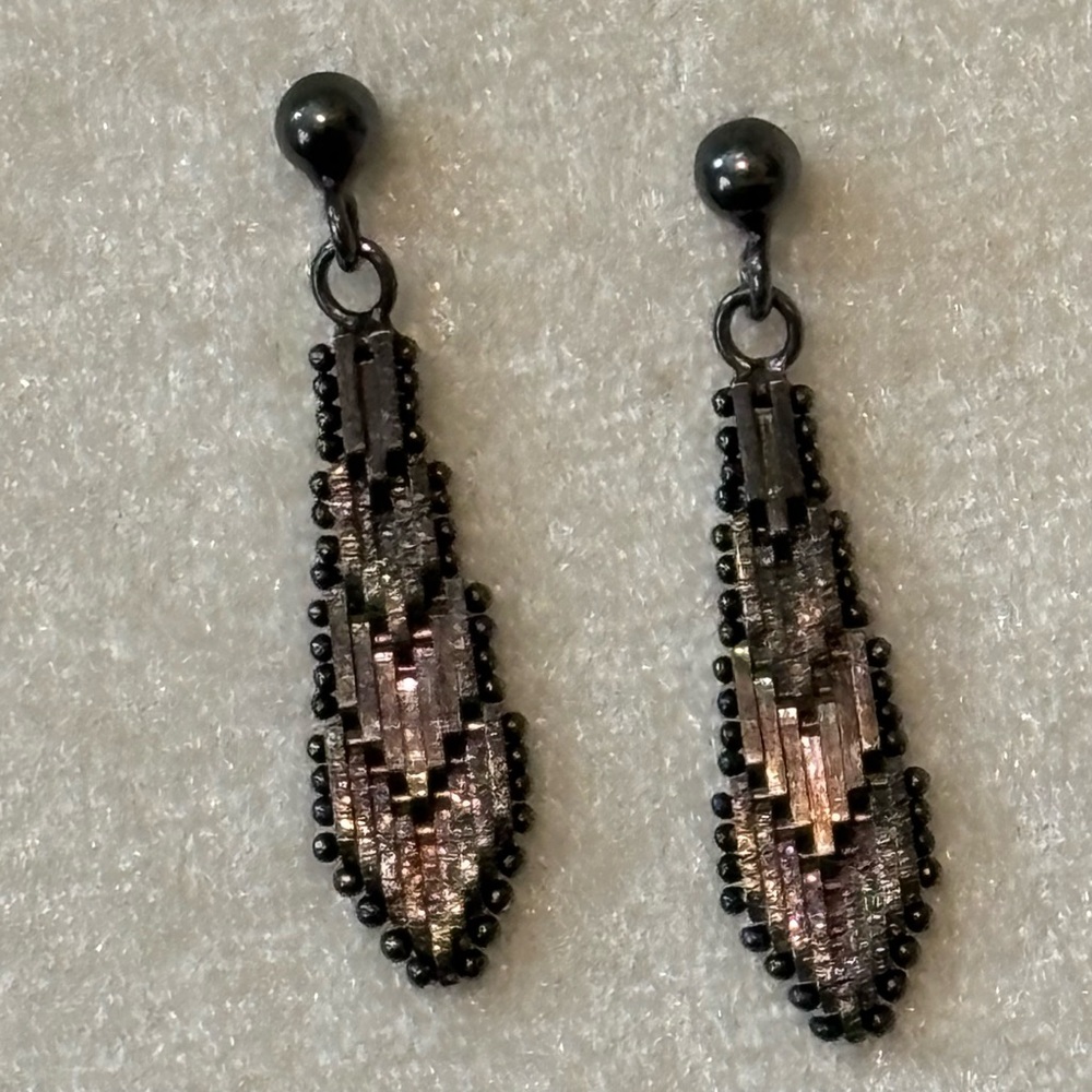 Vintage Sterling Silver Post Dangle Earrings